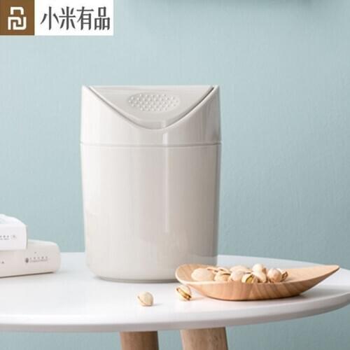 Youpin JORDAN&JUDY Mini Bin Mini Wastebasket Trash Can Dispenser Plastic With Swing Lid For Kitchen Tabletop & Dressing Table