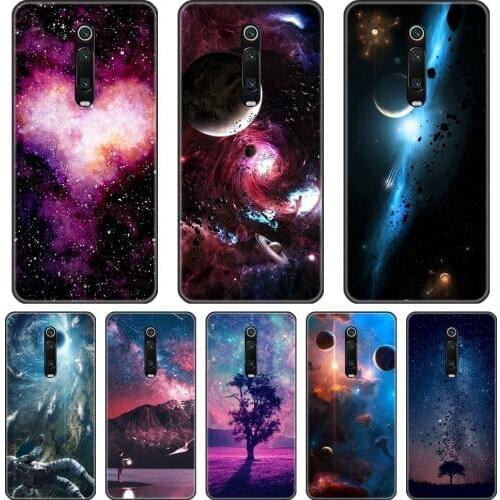 Back Cover For Xiaomi Redmi 7 7A K20 PRO GO Y2 Y3 Silicone Soft Black Star Space Phone Case For Xiaomi Redmi Note 7 7S PRO Case
