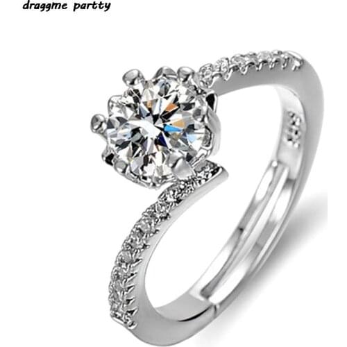Women Classic Ring Brilliant Crystal Twist Inlaid Zircon Ring For Women Engagement Thin Rings Jewelry Gift