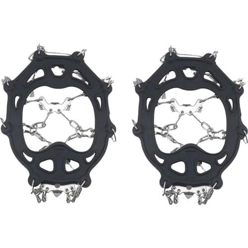 1 Pair Anti Slip 19 Spike Ice Cleat Crampon Shoe Covers for Walking Climbing