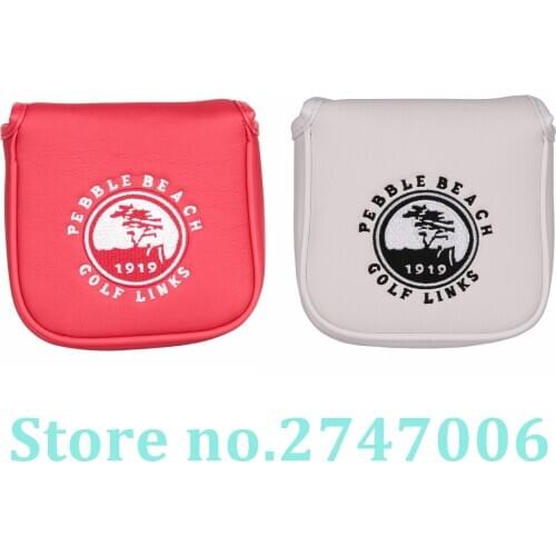 1pc Pebble Beach Golf Square Mallet Putter Club Head Cover with Magnetic Closure