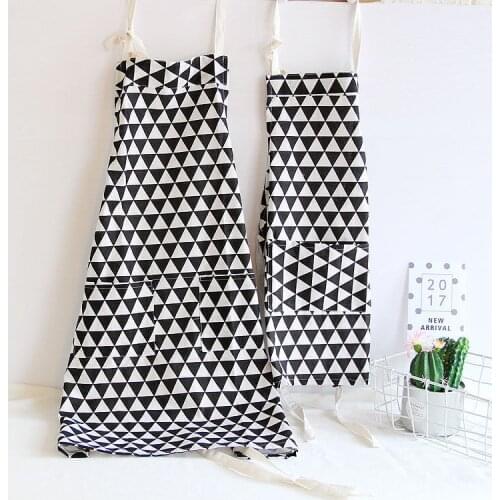 1 Pcs Triangle Pattern Home Cooking Baking Shop Cleaning Pinafore Adult Children Ppocket Apron Women Bib Kitchen Accessory 46101