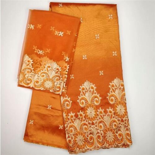 2018 Hot Sale African George Lace Fabric High Quality French Nigerian George lace Fabrics For Wedding Dress 7 Yards wh65-917