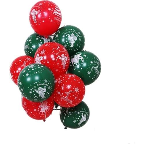 30pcs/lot 12inch Christmas Balloon White Red Santa Claus Xmas Tree Sky Star Balloon 2017 Year New Year Balloon Party Decoration