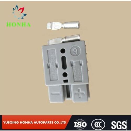 Free shipping 300 pcs grey color 50A 600V Power Connector / Battery Plug With #6 AWG terminals