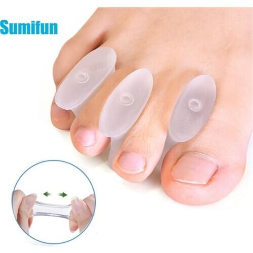 Silicone Toe Separator Hallux Valgus Bunion Corrector Toe Transparent Straightener Thumb Overlapping Spacer Foot Care Tool