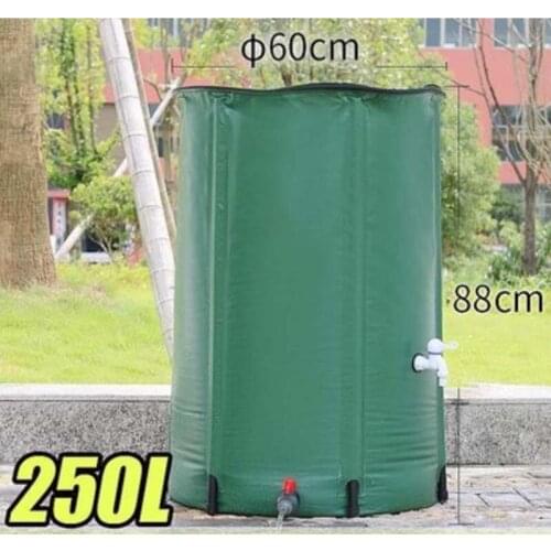 66 Gallon Rain Barrel collapsible Rainwater Harvest Water Tank Garden PVC Foldable Rain Collection Tank Water Container Camping