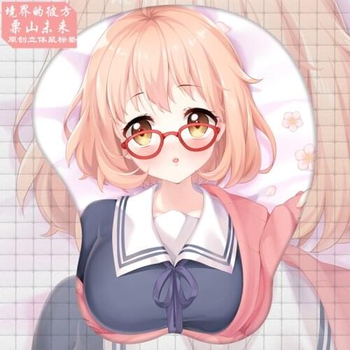 Anime Beyond the Boundary Figure 3d Anime Girl Soft Gel Gaming Mouse Pad Mousepad Wrist Rest Gifts Man Adult Toy
