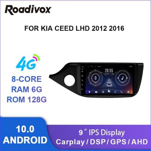 9" android 10.0 car radio video gps navigation player for kia Ceed LHD 2012 2016 multimedia autoradio stereo head unit