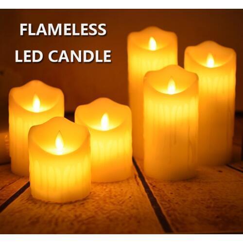 Flameless Wax LED Candle Paraffin Wax Candle for Party Christmas New Year Home Wedding Decoration