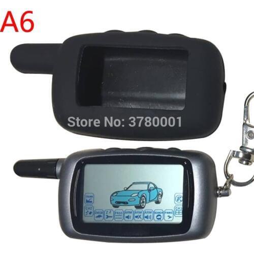 A6 LCD Remote Control Key Fob Keychain +A6 Silicone Key Case For Vehicle Security Two Way Car Alarm StarLine A6 Keychain