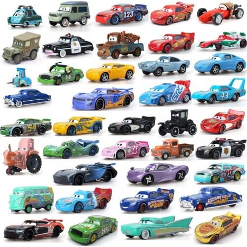 Disney Pixar Cars 2 3 Lightning 40 Style Mcqueen Mater Jackson Storm Ramirez 1:55 Diecast Vehicle Metal Alloy Boy Kid Toys Gift