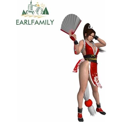 EARLFAMILY 13cm x 5.7cm for Mai Shiranui XIV MeshMod Waterproof Funny Car Stickers Car Accessories Scratch-proof Decals