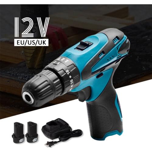 12V Electric Drill Cordless Screwdriver Lithium Battery 32N.m Torque Mini Drill Cordless Screwdriver Power Tools Cordless Drill