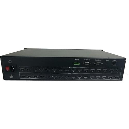 HMX-16x16P 2U Rack Mount 16 In 16 Out Multiple Monitor Selector Splitter 16 Port RS232 IR Control 16 x 16 HDMI Matrix Switcher