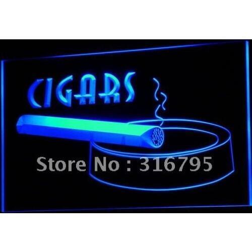 I715 Cigars Bar Pub Club Cigarette Shop Light Signs On/Off Switch 20+ Colors 5 Sizes