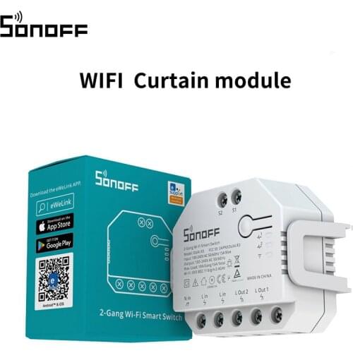 SONOFF DUALR3 Wifi Module DIY MINI Switch Two Way 2 Gang/ Way Switch Timing for Roller Shutters, Window Shades, Blinds, Awning