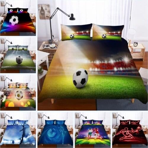 Football Bedding Set Sports Duvet Cover 3 Piece Boys Teens Comforter Cover with 2 PIllow Cases