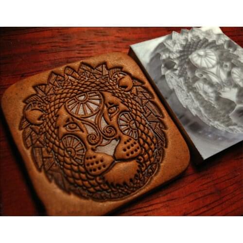 Leather special Lion pattern mold Hand-work unique design leather working tools carving punches stamp craft
