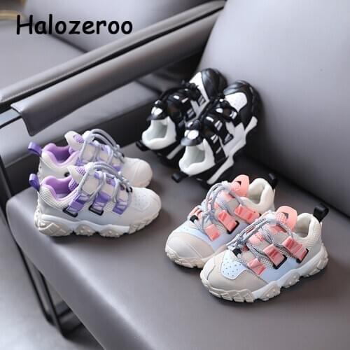 New Spring Kids Sport Sneakers Baby Boys Black Shoes Children Slip On Casual Sneakers Girls Brand Chunky Sneakers Trainers 2021