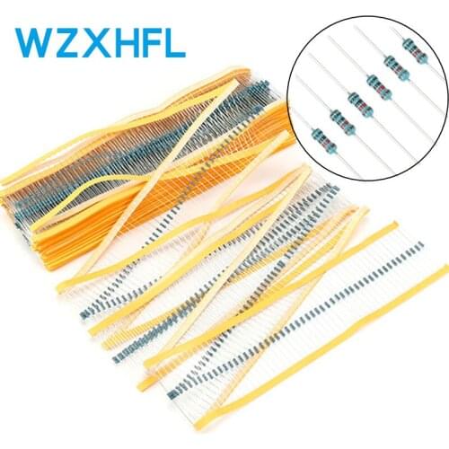 100pcs 1/4W Metal film resistor 1% 1.8R 2R 2.2R 2.4R 2.7R 3R 3.3R 3.6R 3.9R 4.3R 4.7R 1.8 2 2.4 2.7 3 3.3 3.6 3.9 4.3 4.7 ohm
