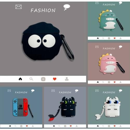 3D Cute Cartoon Dragon Earphone Case For Baseus W09 TWS Silicone Cover For Baseus W09 Wireless Charging Box Soft Protective Case