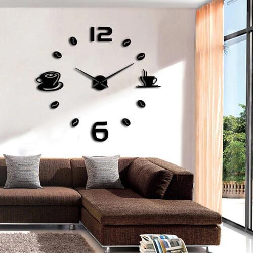 Fashion Watches Arrival Quartz Wall Clocks 3D DIY Big Wall Clock Mirror Wall Sticker DIY Living Room Home Decor Modern