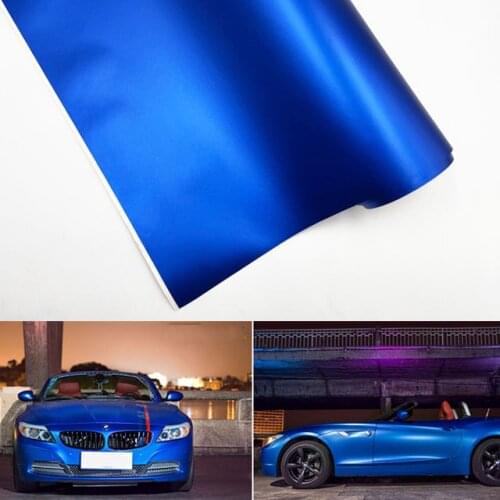 The newest Blue Metallic Matt Vinyl wrap Car Wrap With Air Bubble Free Chrome Red Matt Film Vehicle Wrapping Sticker Foil