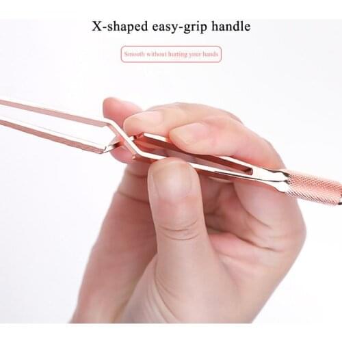 New Nail Shaping Clip Cross Handle Double Head Dual-use Dead Skin Cuticle Pusher Manicure Pedicure Manicure Tweezers Tool