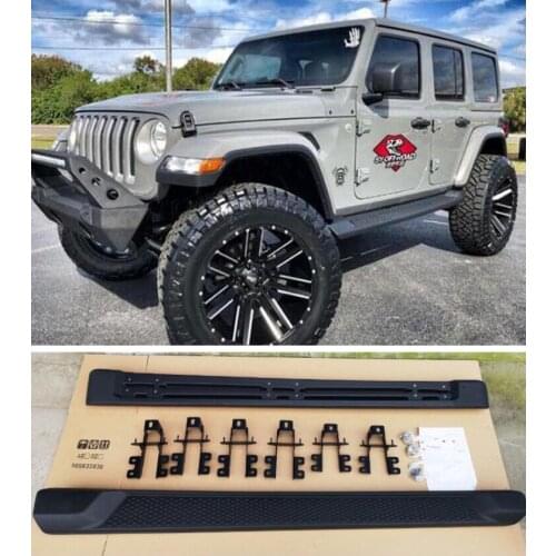 High quality Aluminum alloy Running Boards Side Step Bar Pedals Fits For JEEP Wrangler JL 4 Door and 2 Door 2018 2019 2020