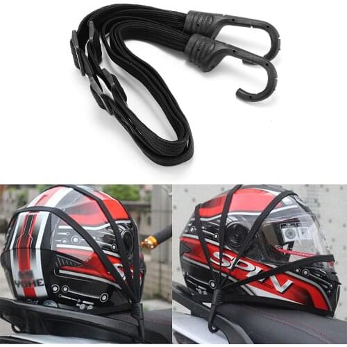 New Motorcycle Helmet Straps Motorcycle Accessories Hooks Luggage Retractable Elastic Rope Fixed Strap Motos Helmet Luggage Net