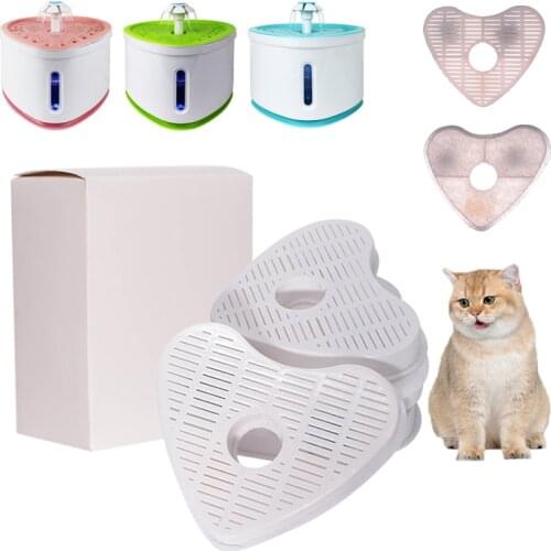 Activated Carbon Filters For Automatic Water Drinking Fountain Pet Bowl Dish Filter For Heart Shape Cat Fountain Dispenser