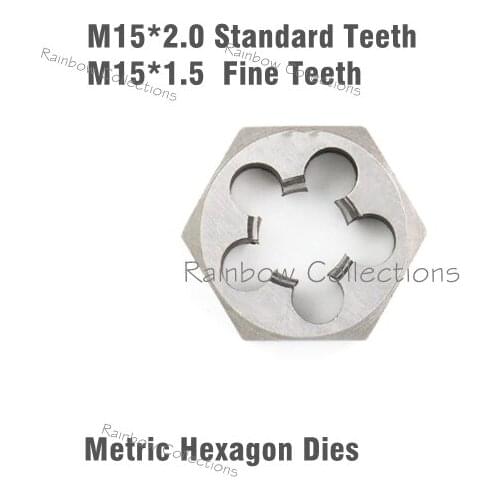 M15*2.0/M15*1.5 Standard/Fine teeth High Quality Carbon Steel Metric Hexagon Dies Pipe thread Dies Water pipe Dies