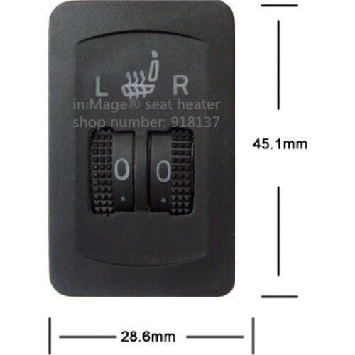 4 seats Qualified non-woven fabrics Universal Dual-Dial Switch Seat Heater one switch for two seats warm for any 12v automobiles