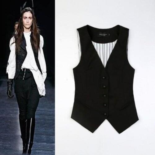 Veste Femme Women Vest Suits Sans Manches Cotton Autumn Waist Coat Spring Winter Formal Vests For Women
