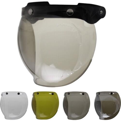 Vintage Helmet Bubble Visor Open Mask Helmet Windshield Compatible 3-pin Helmet Adjustable 12 colors to choose PC