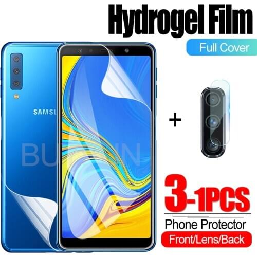 1-3PCS For Glass Sumsung Galaxy A7 2018 Hydrogel Film For Sumsung Samsung A8 Plus 2018 Camera Lens Protector Not Glass