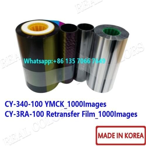 1Set Compatible JVC CX7000 CY-340-100 YMCK 1000 Prints and Film CY-3RA-100 Made in South Korea JVC CX320 CX330 CX7000