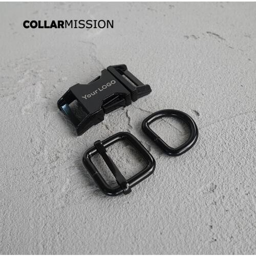20sets/lot (metal buckle+adjust buckle+D ring/set) provide laser engraving service customize LOGO 20mm high quality 4 colors