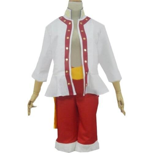2018 One piece Cosplay Costume Monkey D Luffy Hall Cake Island Cosplay Costume With Hat