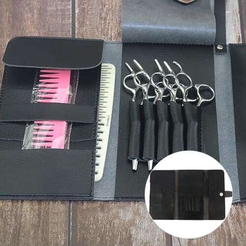 Leather Hair Scissor Bag Hairdressing Tool Pouch Holder Case for Styling Tools