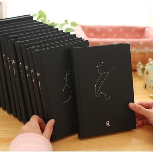 1pcs Creative trends Twelve constellations Hardcover Notebook cute personal diary agenda notebooks school Composition caderno