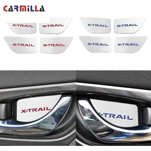 Carmilla Car Inner Door Handle Bowl Protector Cover Trim Sticker for Nissan Xtrail X-trail T32 Rogue 2014 - 2020 Accessories