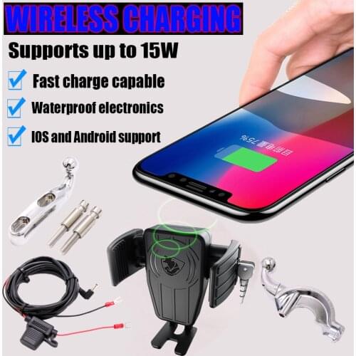 Gold Wing Motorcycle GPS Phone Holder Wireless Charging Navigation Bracket For HONDA GoldWing GL 1800 F6B GL1800 DCT 2018 - 2021