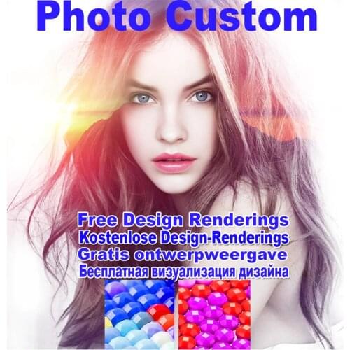 Photo Custom Diamond Painting 5D DIY Mysterious Picture of Rhinestones Diamond Embroidery Mystery 3D Cross Stitch Top Gift