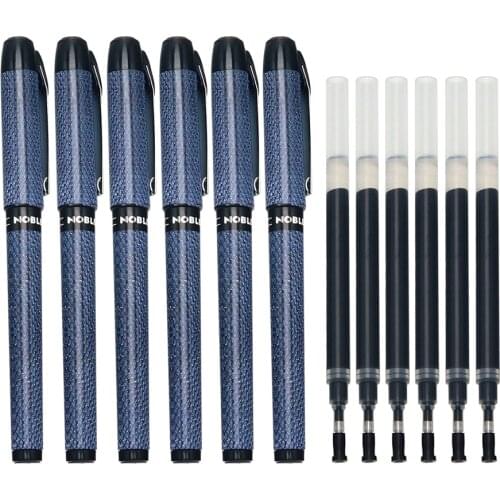 Gel Ink Rollerball Pen 0.5/0.7/1.0mm High Capacity Refill Medium Point Pens With Metal Clip Writing Smoothly For Office Business