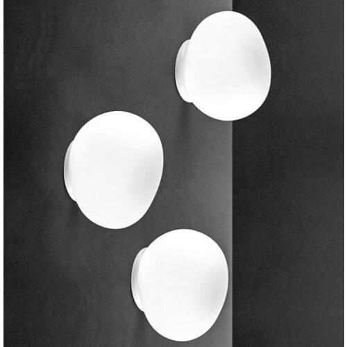 Italy Hotel Bedside Glass Wall Lamp Study Room Living Room Aisle Bedroom Ceiling Lamps Nordic Creativity Led Wall Light