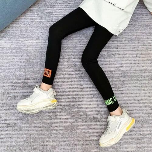 Girls' leggings spring 2021 new childrens spring trousers Korean version of the trendy big childrens pants