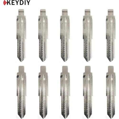 10pcs Metal DWO4R L-iShi Scale Shearing Teeth KD-X2 Blank Car Key Uncut Blade 39# With Tick Marks for B-uick/C-hevrolet