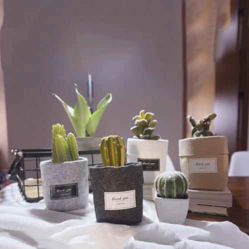 Plant Pot Felt Flower Pot Cover Multifunctional Basket Cosmetic Bag Reusable For Home Decor Garden Bin Storage Bags Organizer